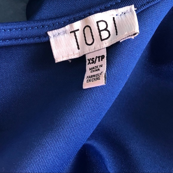 Tobi  Play It Right Cobalt Blue Dress w/Pockets XS - Picture 7 of 11